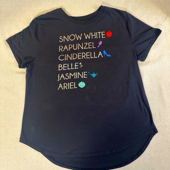 Disney Princess List Tee Size Extra Large - Picture 1 of 4